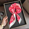 Scarf For Women Spring/Summer Imitation Silk Square Scarf Decoration Bandanna Fashion Print Neckerchief Luxury Headband Hijab