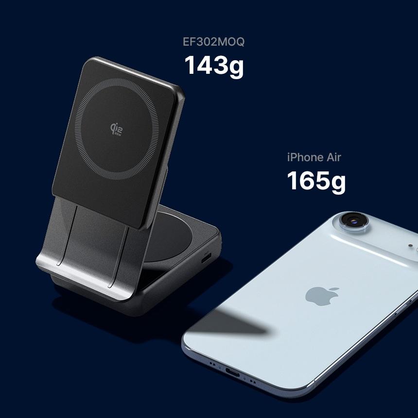 Spigen Основная складная MagSafe беспроводная зарядная подставка 2-в-1 EF302MOQ Qi2.2 25 Вт