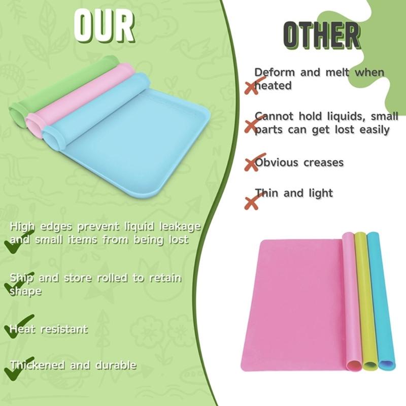 Моющийся детский художественный блокнот Силиконовая художественная доска Удобный для путешествий коврик для рисования для детского творчества