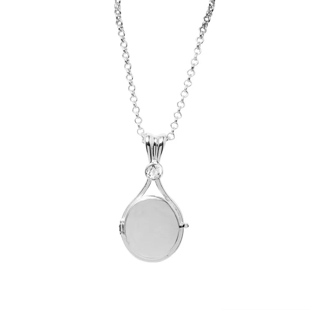 Модные ожерелья с подвеской «Русалка» H2O «Просто добавь воды» из меди и циркония для женщин и девочек, серебряные металлические кристаллы для вечеринок и повседневных украшений