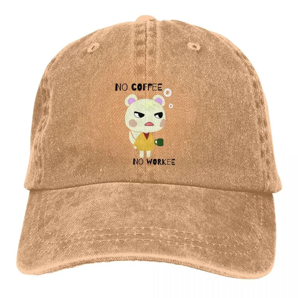 Animal Crossing Timmy Game Multicolor Hat Peaked Men Women's Cowboy Cap No Coffee No Workee Baseball Caps Visor Protect Hats
