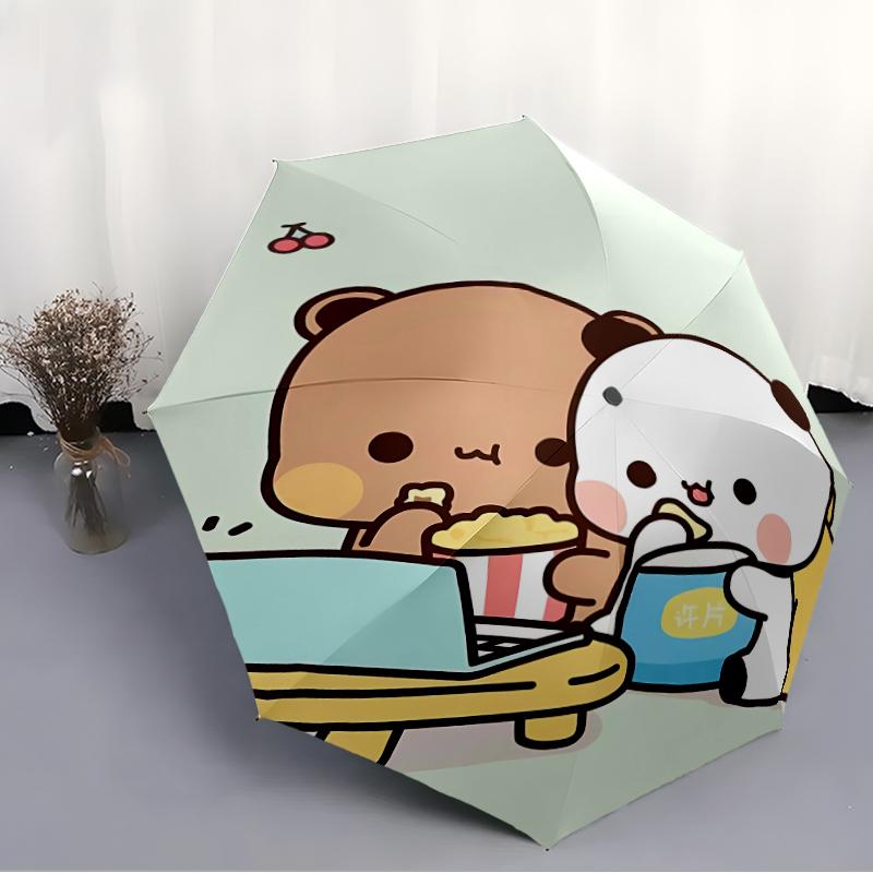 1pc Yier BuBu Bear3 Umbrella, Sun Protection, And UV Shielding. It Has Eight Sturdy Ribs for Outdoor Use And Perfect Gift