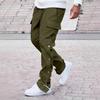 Men's Multi-pocket Buttoned Overalls Spring and Autumn Design Retro Straight Casual Trousers