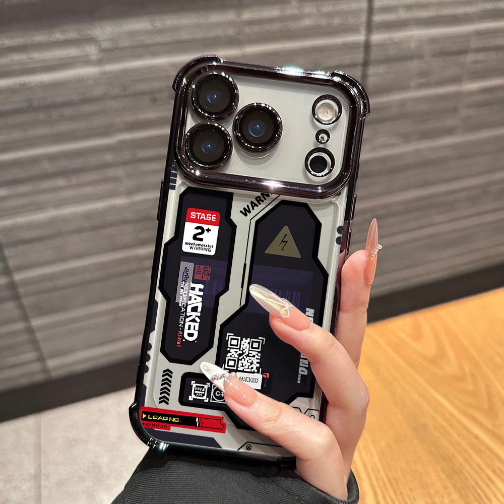 Fashion Mecha Style Phone Case for Samsung Galaxy S26 S25 S24 S23 S22 S21 S20 FE Ultra Plus 5G Anti-drop Transparent Cover