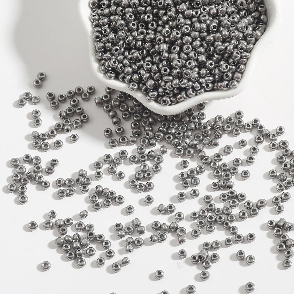 Metallic Color Glass Rice Beads Loose Beads Beading Accessories Handmade Diy Homemade Bracelet Strings Jewelry Materials Beads for Jewelry Making