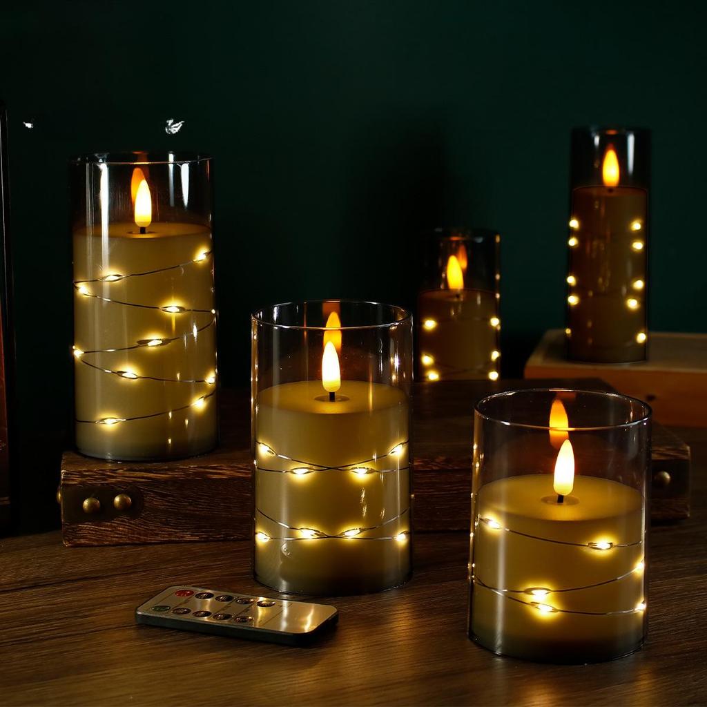 "LED Remote Control Candle Lights for Weddings, Birthdays, Parties & Concerts - Electronic ABS Simulation String Light Decoration"