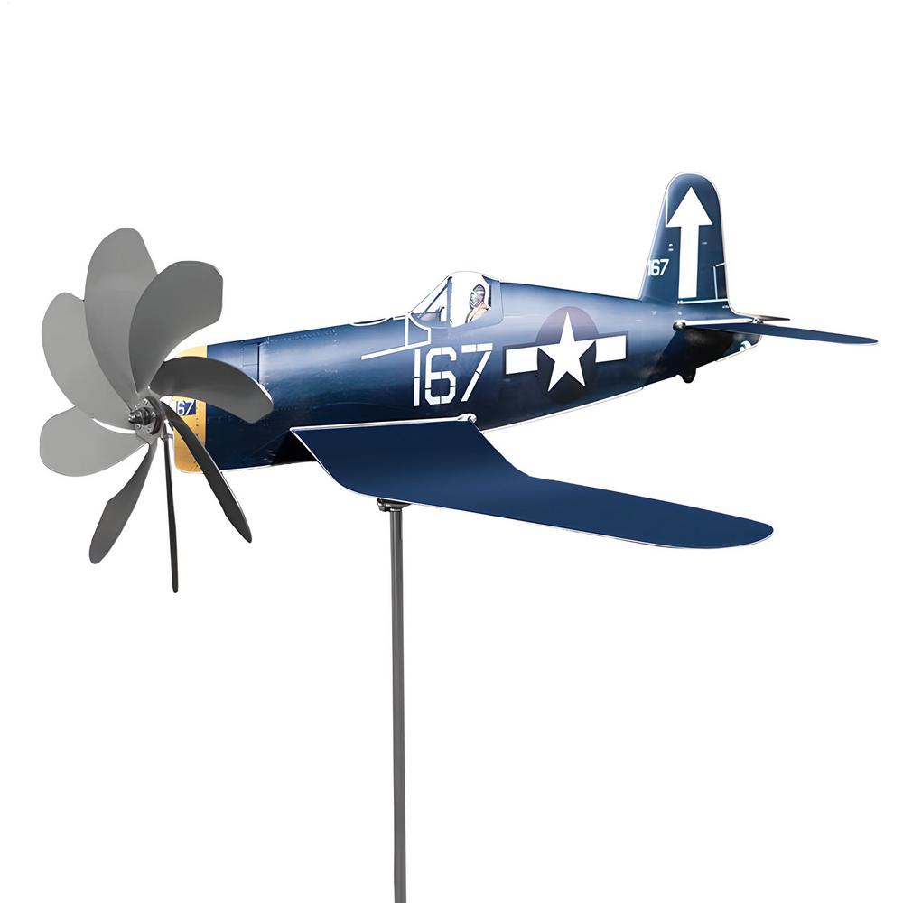 Garden Pinwheels Metal Yard Airplane Windmill Decor Decorative Pinwheels Weather-Resistant for Corridor Terrace Courtyard