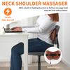 Электрический шейный массажер Растяжка для шеи Импульсный Горячий компресс Вибрационный массаж Поддержка позвоночника Массажер Тракция шеи Подушка для релаксации