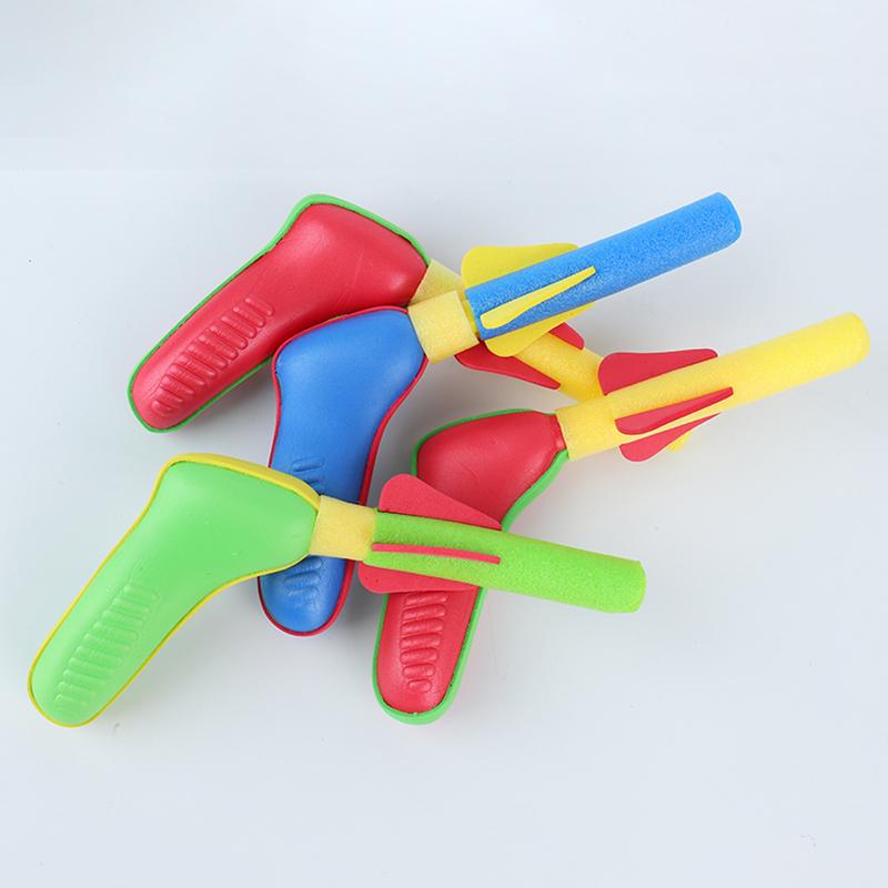 EVA Flying Pressed Soft s Air Foam s Hand Pump Rocket Launcher Outdoor Soaring Propeller Garden Game Novel Children Toy 6