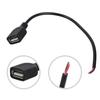 2 шт. USB-кабель-разветвитель с разъемом USB-мама и 2-контактным оголенным проводом, шнур питания 5 В с разъемами для DIY-электроники, прикроватной лампы, USB-вентилятора