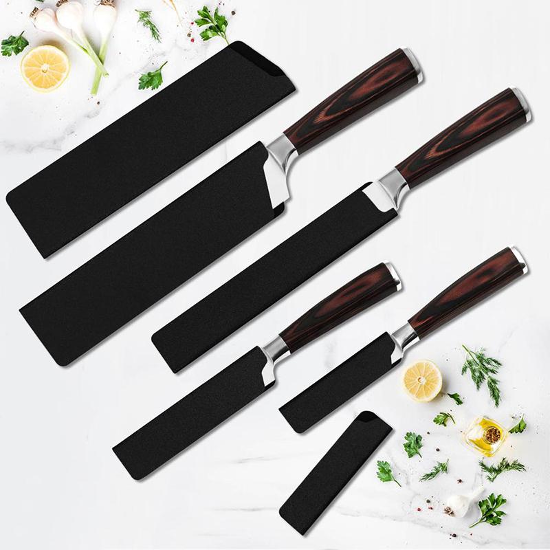 Black Plastic Kitchen Knife Blade Protector For 3.5-10 Inch Knife Cases Eco-Friendly Material High Quality Practical