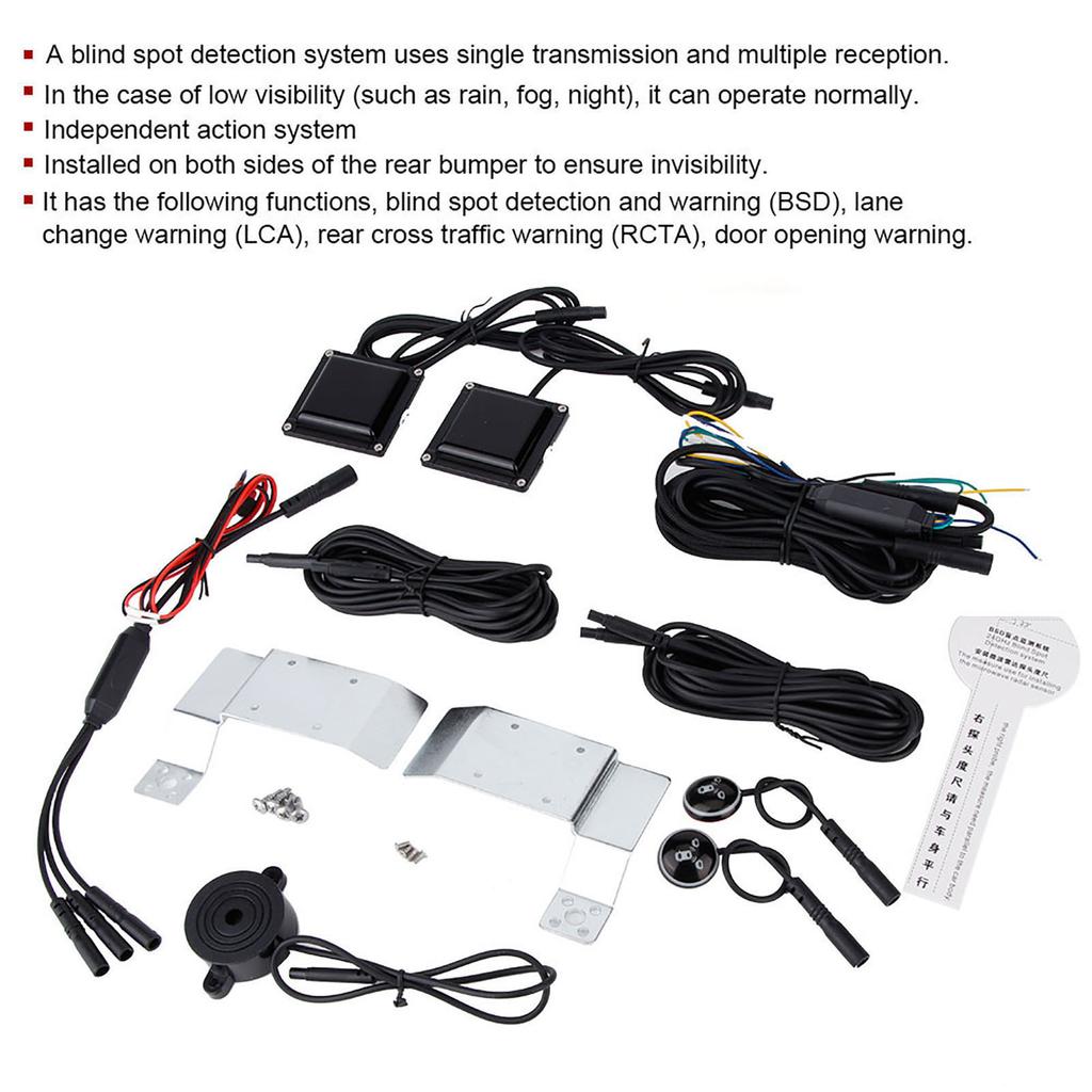 12V Universal Blind Spot Detection Monitoring System Kit BSD Sensor