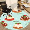 1pc Cake Chair Carpet for Office, Non slip, Soft and Durable Office Rug for Interior Decoration