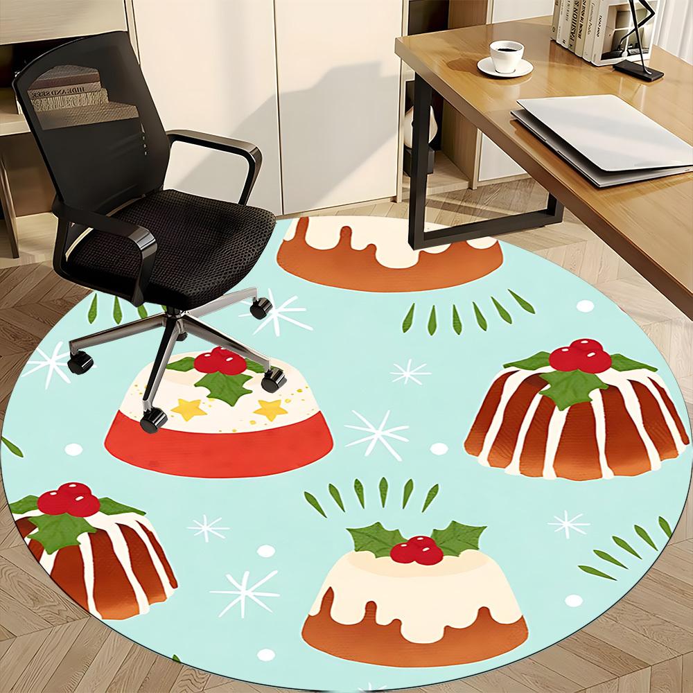1pc Cake Chair Carpet for Office, Non slip, Soft and Durable Office Rug for Interior Decoration