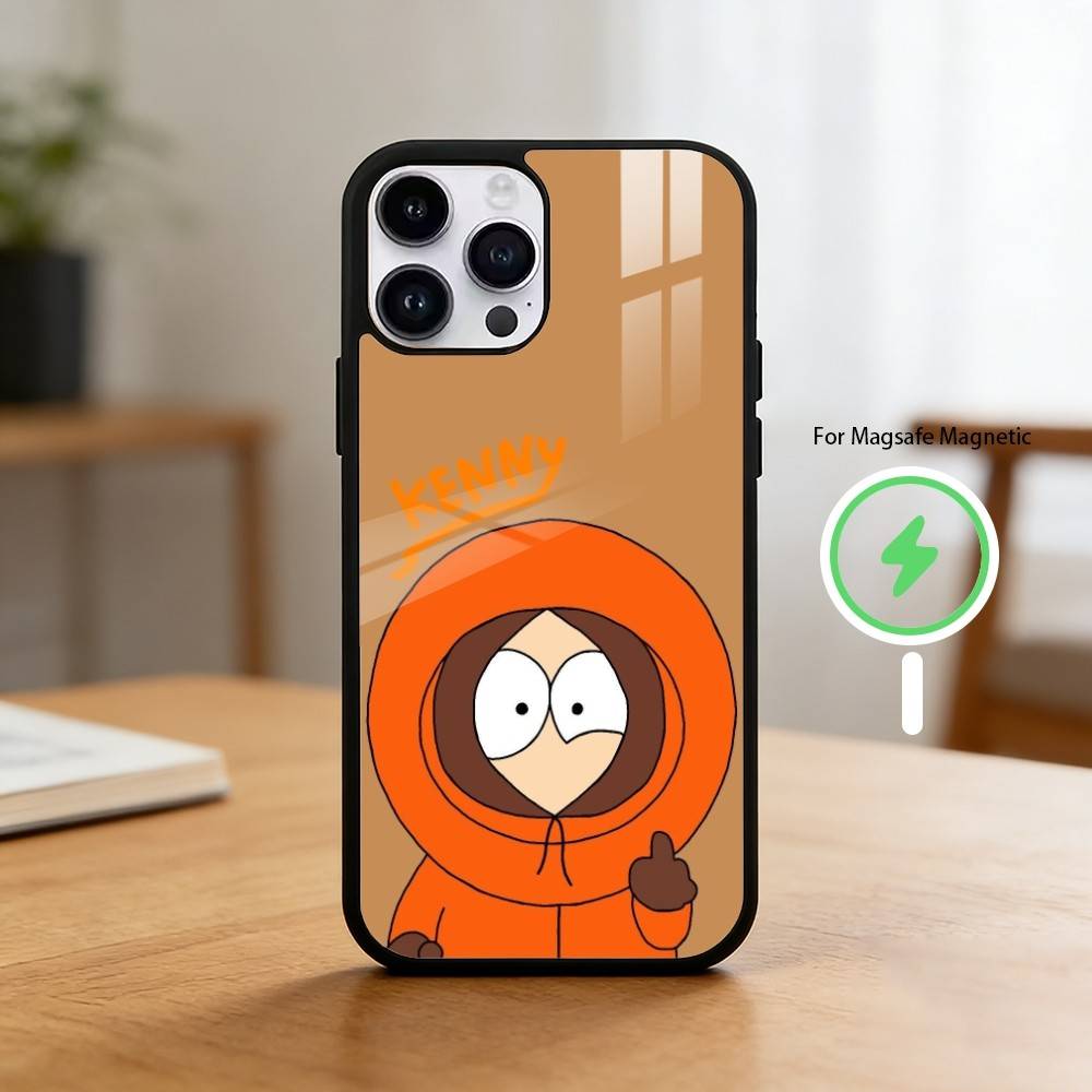 south park kenny Phone Case For iPhone 17 16 15 14 13 12 Pro Max Plus for Mirror Wireless Magnetic Cover