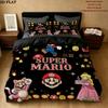 Super Mario Pattern Bedding Quilt Set Quilt Cover Pillowcase Home Birthday Gift(1 * duvet cover + 2 * pillowcase, without core)