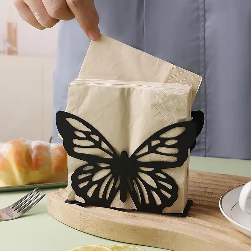 Butterfly Design Metal Napkin Holder for Kitchen Countertop & Dining Table Decoration