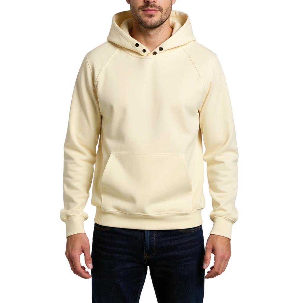 Men's Loose Leisure Versatile American Style Button Hooded Hood Hoodie