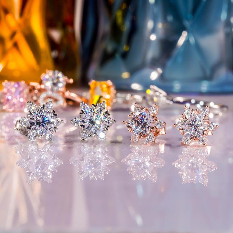 Изысканные крошечные серьги-гвоздики для женщин, изысканные серьги-снежинки для свадьбы, помолвки, вечеринки, ювелирные изделия, подарки