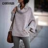 Women's Plus Size Autumn Solid Color Knitwear Fashion Pullover Lantern Loose Long Sleeved Sweater