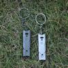 1Pcs Stainless Whistle Double Tube Lifesaving Emergency Sos Keychain Whistle Keyring For Survival Outdoor Hiking Camping