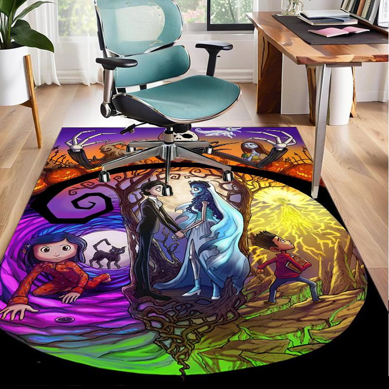 Moonlit Mystery Cora-line Office Rug Chair Mat, Game Carpet, Suitable for Front Door, Bedroom, Living Room, Desk, Holiday Gift