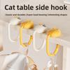 Cat-Shaped Desk Hook for Backpacks No-Drill, Single Hook, Modern and Minimalist Design, Office and Dorm Accessory