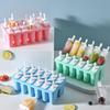 4 Cell Big Size Silicone Ice Cream Mold Popsicle Molds Diy Homemade Dessert Freezer Fruit Juice Ice Pop Maker Mould with Sticks