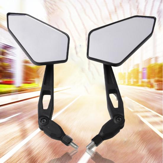 1Pair Rear View Mirrors Universal High Strength Plastic Auxiliary Side Mirrors for Motorcycle