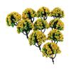 10pcs/Set 5cm Model Trees W/ Flowers Design For Park House Scenery DIY Supplies