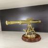 Shiny Brass Alidade with Brown Wooden Base Beautiful Look Maritime Collectible Alidade Compass