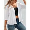 Новая элегантная летняя верхняя одежда, солнцезащитный топ с рукавами три четверти и вязаный кардиган