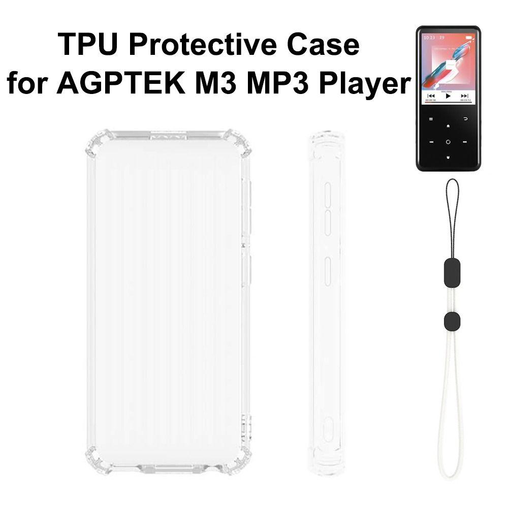 Ударопрочный чехол для MP3-плеера Прозрачный портативный аудиокейс для AGPTEK M3 Портативное аудио
