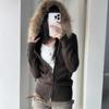 VAYLA Furry Hooded Knitwear Hoodies Y2k Streetwear Full Sleeve Zip-up Women's Sweatshirts Korean Fashion Outwears Ladies