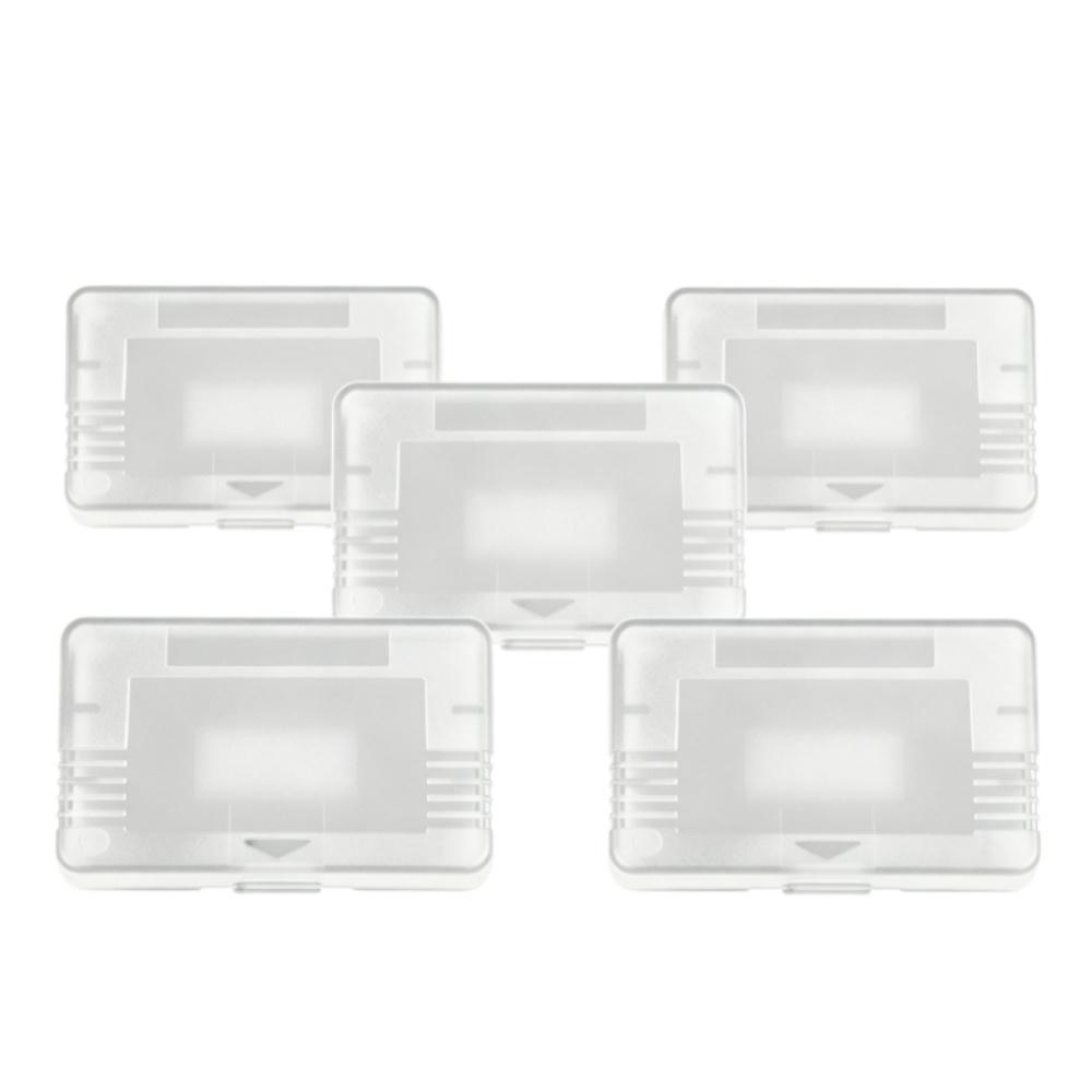 5 шт. Прозрачные пластиковые кейсы для игр Game Boy Advance GBA