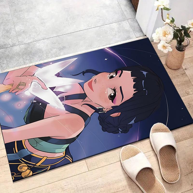 1pc KPop Demon Hunters ZOEY1 Design Printed Area Rug Carpet for Bedroom Living Room Home Decor Rugs Mat Non Slip Mat Rug for Bedside
