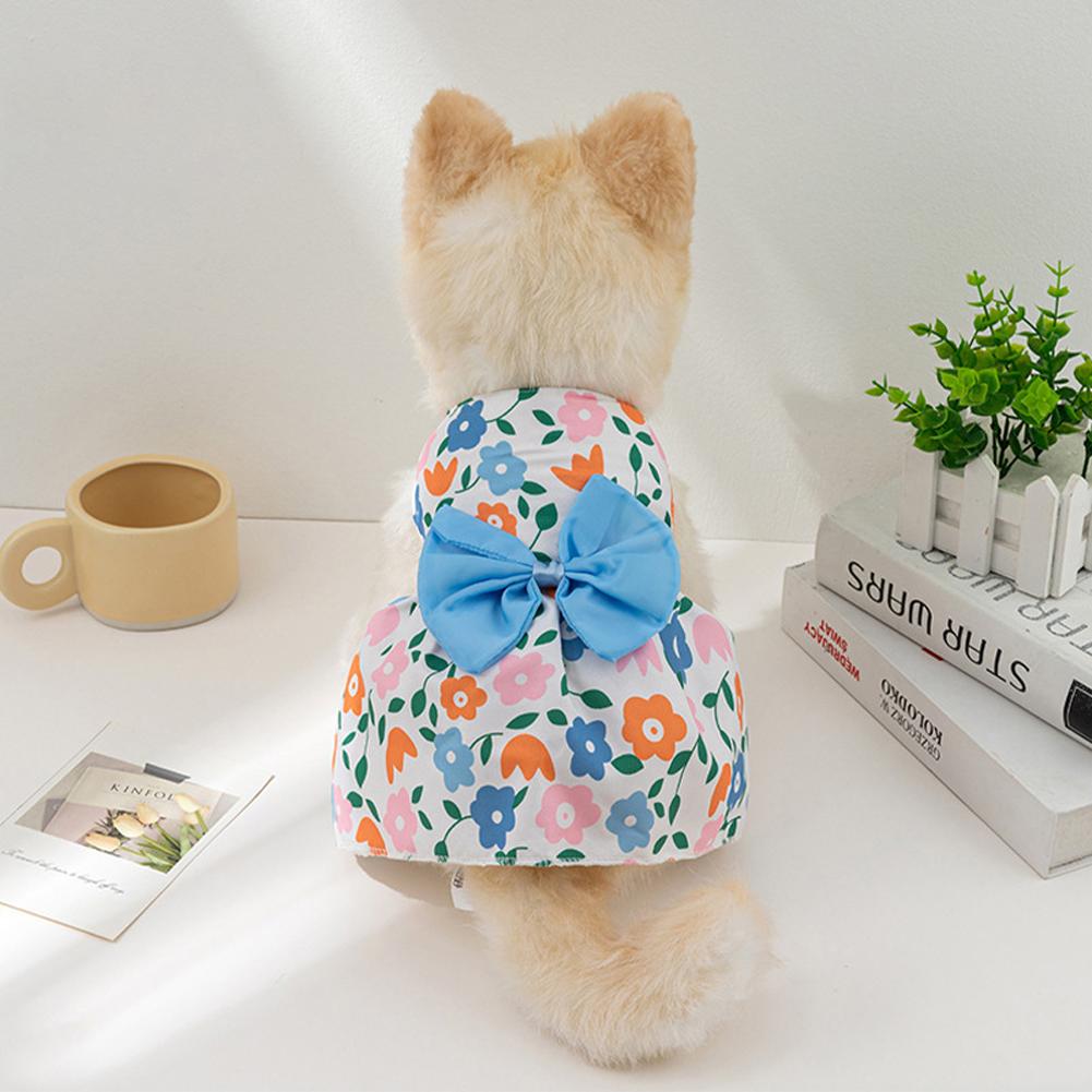 Spring Summer Cat Princess Dress Pet Sunflower Skirts Pet Clothes Comfortable Soft Puppuy Dogs Cats Dress