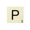 Wooden Decorative Letter - CTOP - P - 10 X 10 Cm - Brown - Solid Wood