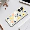 For Xiaomi Redmi Turbo 4 5G/Poco X7 Pro 5G Case Colorful Floral Blue Leaves Pattern Printing Straight Edge TPU Phone Back Cover