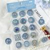 1pack/15pcs Vintage Lacquer drip adhesive stickers Decorative Hand Account Diary Album Scrapbooking accessories Craft Supplies