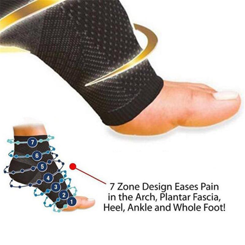 Ankle Brace Compression Socks Plantar Fasciitis Pain Relief Toeless Socks Breathable Swell Ankle Relief Stabilizing Ankles Wrap