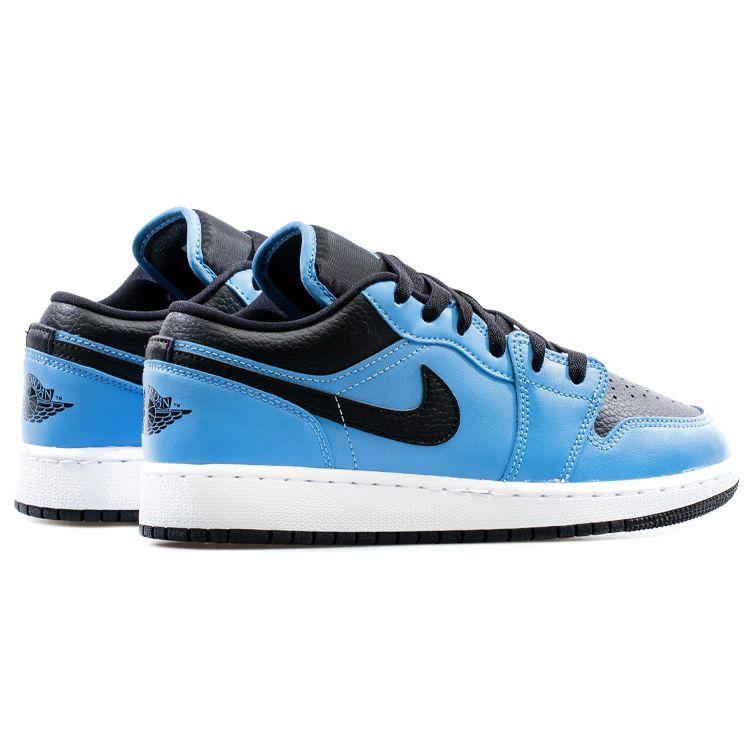 Air Jordan 1 Low GS University Blue Black Детские кроссовки Белые 553560-403