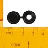 100 Pieces Small Plastic Shutter Screw Caps Black Fold Screw Snap Covers  Covering Screw Heads