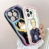 Cute Cartoon Pattern Cream Texture Casing Wavy Edge Soft Silicone Cover Phone Case for Huawei Honor Infinix Tecno iPhone