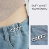 Simple Detachable Pants Clips Adjustable Waist Buckle Nail-free Metal Pins Button For Girls Jeans Waist Tightener