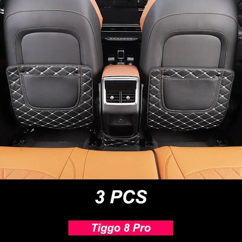 Кожаный антидетский коврик для Chery Tiggo 8 Pro 2021 2022, автомобильный водостойкий защитный чехол на спинку сиденья, сумка для хранения грязи