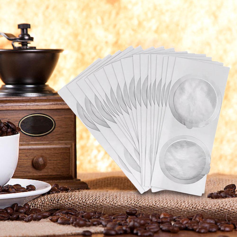 10/20 PCS Coffee Capsule Self-Adhesive Seals Foils Disposible Refillable Capsules Pods Lids Aluminum Seals Stickers for Vertuo
