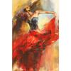 Abstract Ballet Girl Oil Canvas Painting Dancing Ballerina Cudros Posters and Prints For Living Room Porch Home Wall Art Decor
