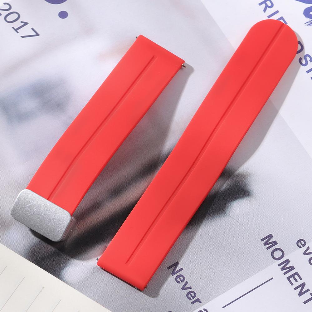 18 мм 20 мм 22 мм Складная пряжка Силиконовый ремешок для ремешка Rolex Универсальный мягкий резиновый ремешок Быстросъемный сменный браслет