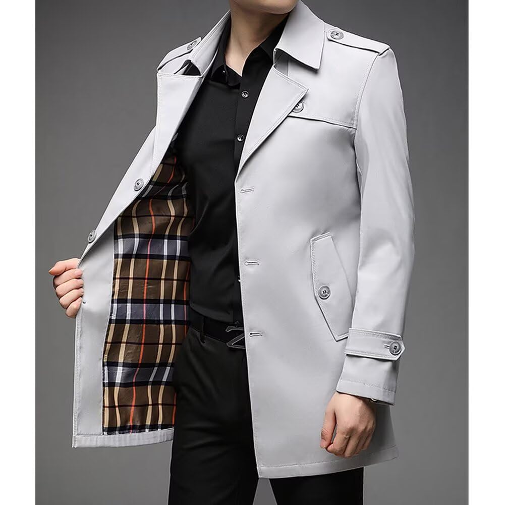Тренч Quntum AE Ветрозащитный Водоотталкивающий Однотонный Business Casual Клетчатая подкладка Темно-серый 2XL Импорт из Японии Оригинальный